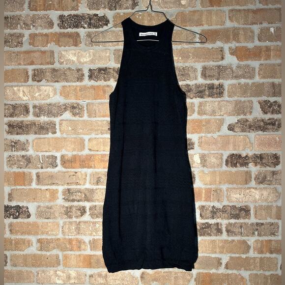 Abercrombie + fitch high neck black sleeveless knit sweater mini dress sz XS - Picture 3 of 6